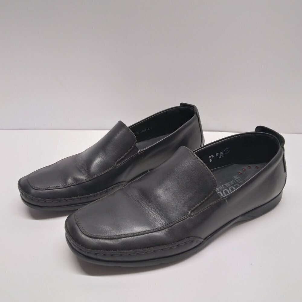 Mephisto Cool-Air Black Leather Slip-on Driving Loafers Shoes Men Size 9 - Picture 2 of 14